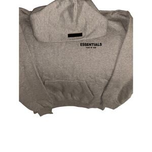 Essentials Fear Of God Dark OatMeal Hoodie Size Medium